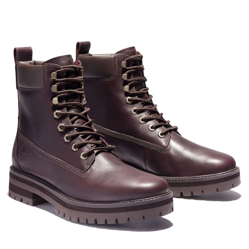 Timberland Mens Winter Boots Courma Guy Waterproof - Burgundy - India NR1036248